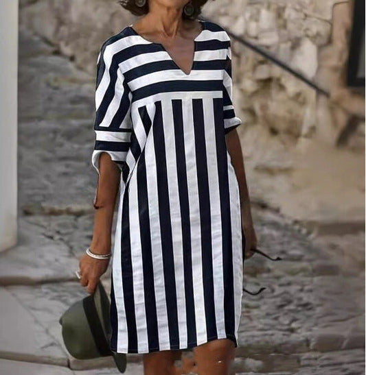 Vestido elegante de rayas | Ideal para el verano