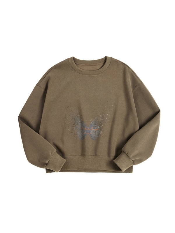 Butterfly Print Oversized Hoodie