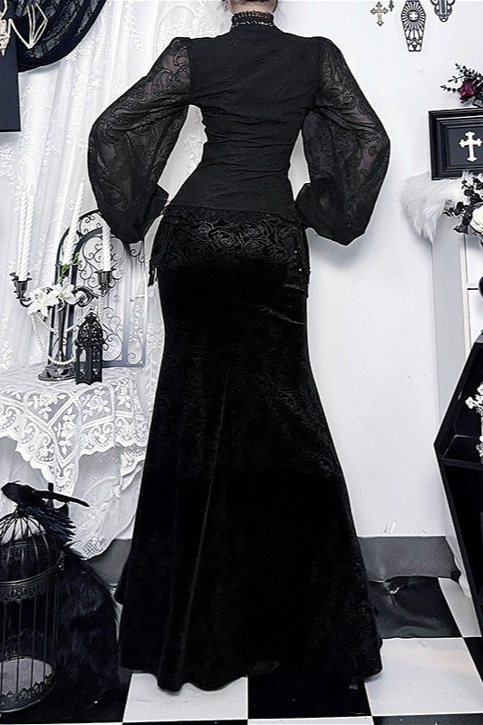 Gothic High Waist Irregular Skirt