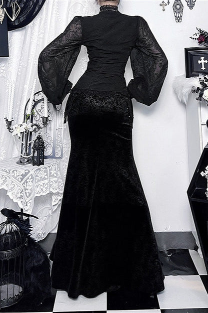 Gothic High Waist Irregular Skirt