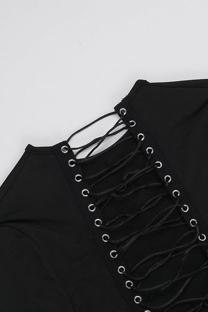 Reversible Tie Bodycon Mini Dress