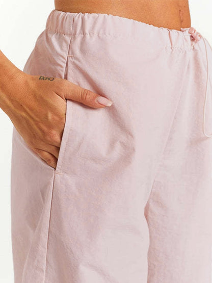 Stretchy Waist Bound Feet Cargo Pants