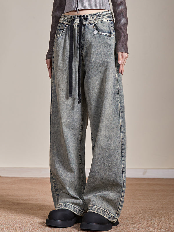 American retro straight Boyfriend Jeans