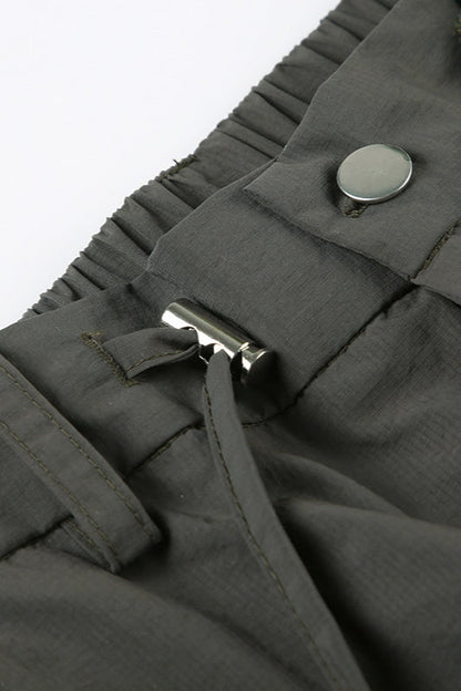 Military Green High-Waisted Cargo Pant