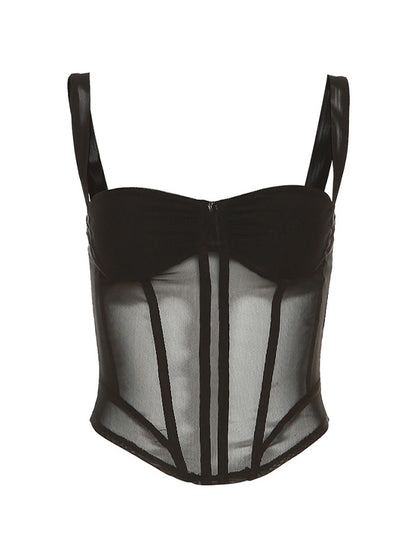Mesh See Through Slim Fit Tank Top