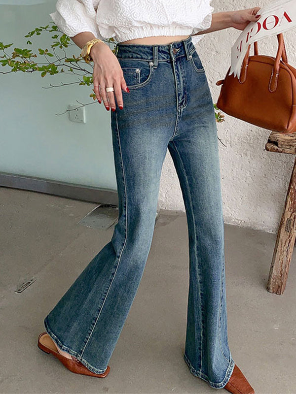 Vintage Blue High Rise Flare Jeans