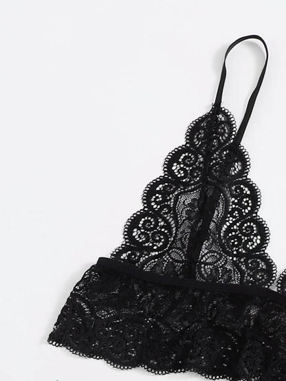 3pack Contrast Lace Satin Lingerie Sets for Women