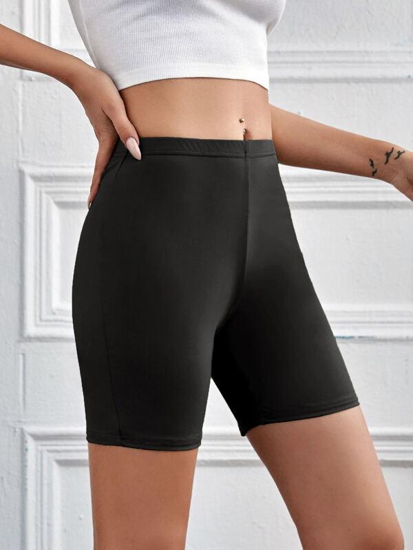 3pcs Solid Biker Shorts for Women