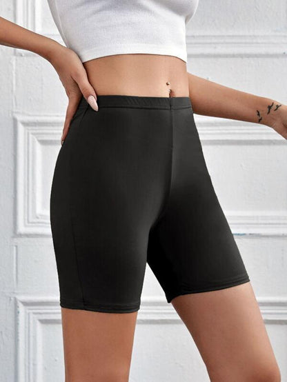 3pcs Solid Biker Shorts for Women