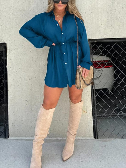 Olwen - Camisa larga y pantalón corto - Estilo chic y moderno - Ideal para verano
