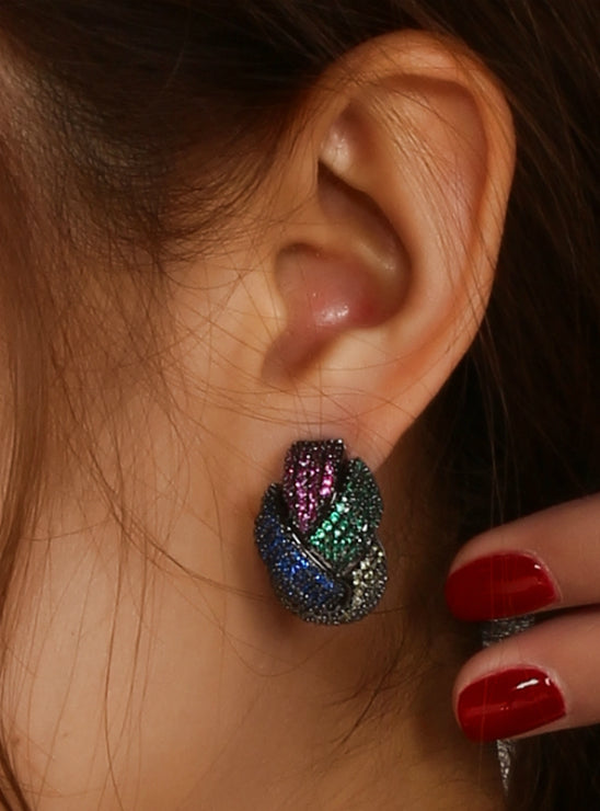 Twisted Wedding Drop Earrings for Women