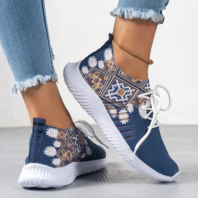Women’s Stylish Floral Print Mesh Sneakers | Ideal for All Seasons