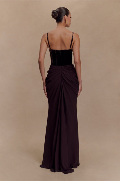 Spaghetti Strap Backless Mesh Paneled Party Dress