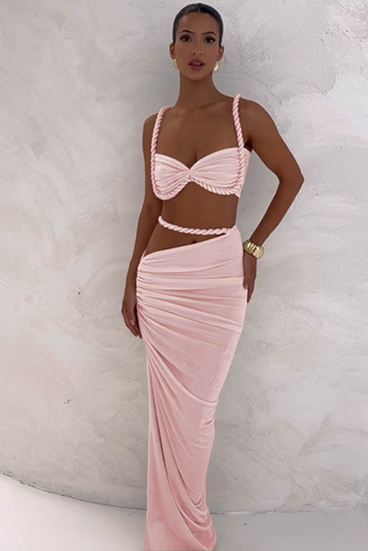 Conjunto de falda brisa de albaricoque