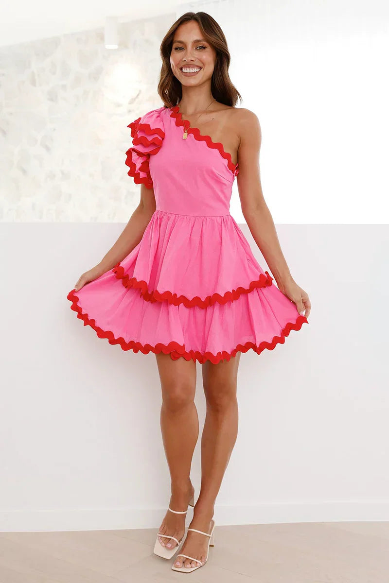 Minivestido Daisuke - Rosa/Rojo