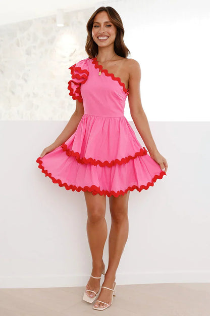 Minivestido Daisuke - Rosa/Rojo