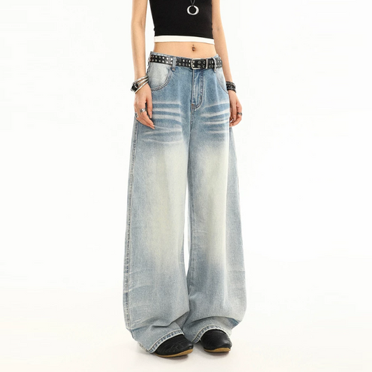 Cat whisker print pocket low rise straight leg | Baggy Low Rise Jeans  | Festival Outfits Women