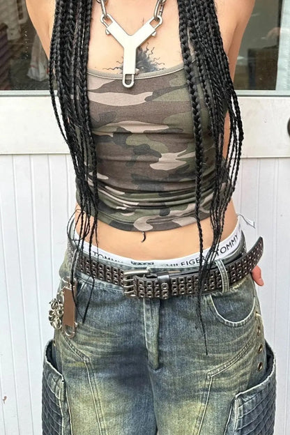 Y2K Loose Straight Tube Denim Shorts