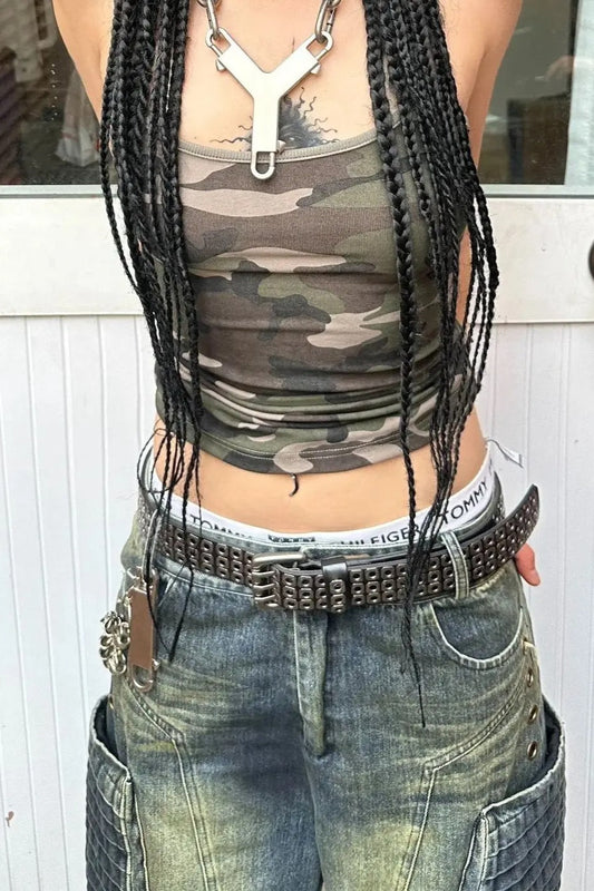 Y2K Loose Straight Tube Denim Shorts