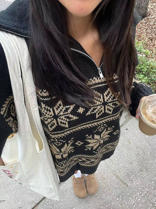 Jacquard Oversized Sweaters