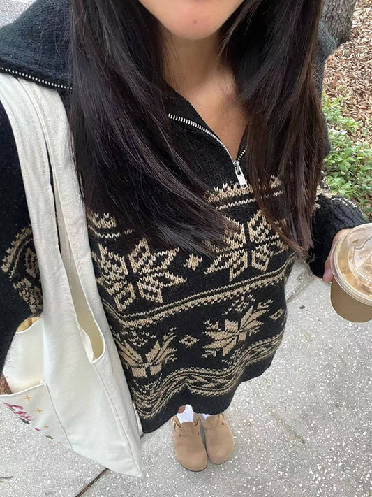 Jacquard Oversized Sweaters