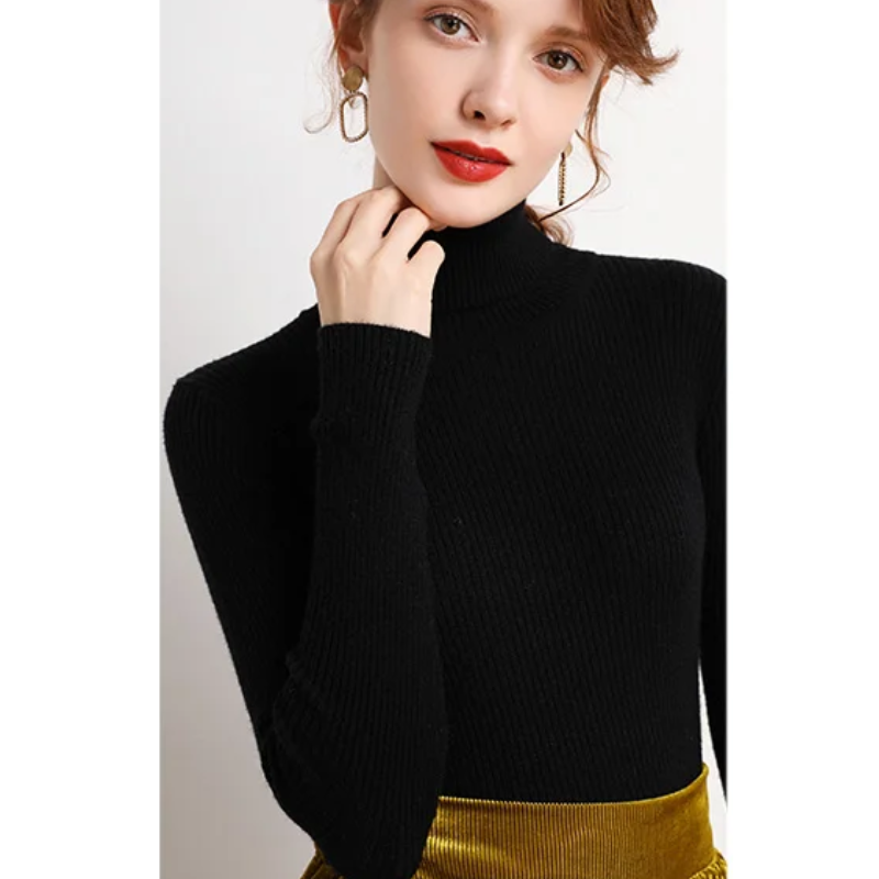 Jersey informal de manga larga y corte ajustado para mujer | Ideal para otoño/invierno