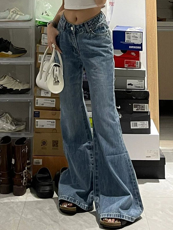 Slim Fit Micro Drag Floor Flare Jeans