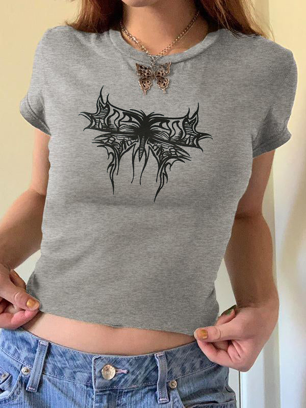 Butterfly Print Short Sleeve Tee