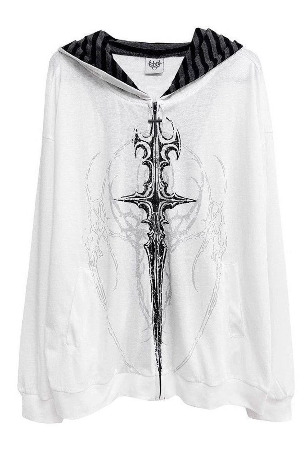 Unisex Y2K Japanese Dark Streetwear Thin Hooded Coat