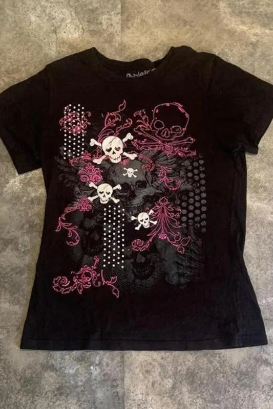 Streetwear Letter Print Slim Crop Top