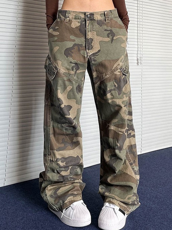 Camouflage Print Cargo Pants