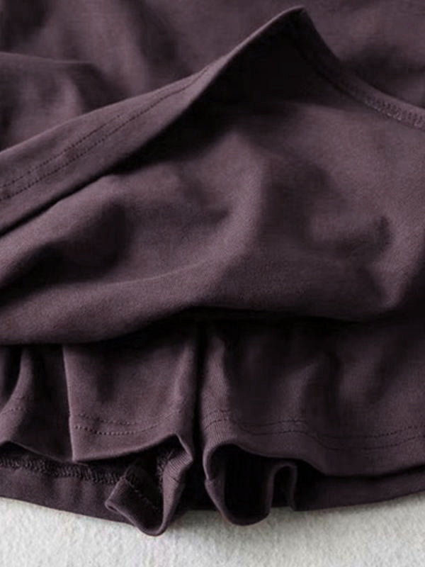 Ruched Split Lined Mini Skirt