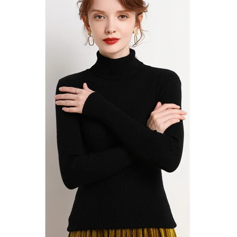 Jersey informal de manga larga y corte ajustado para mujer | Ideal para otoño/invierno