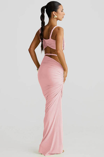 Conjunto de falda brisa de albaricoque