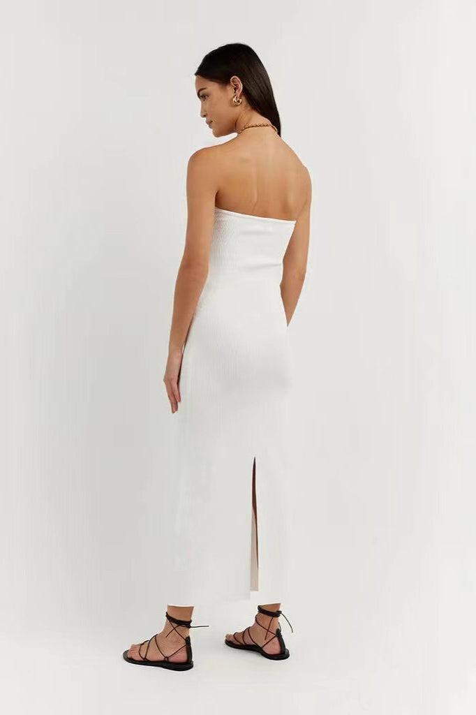 Twisted Front Knit Sweater Dress