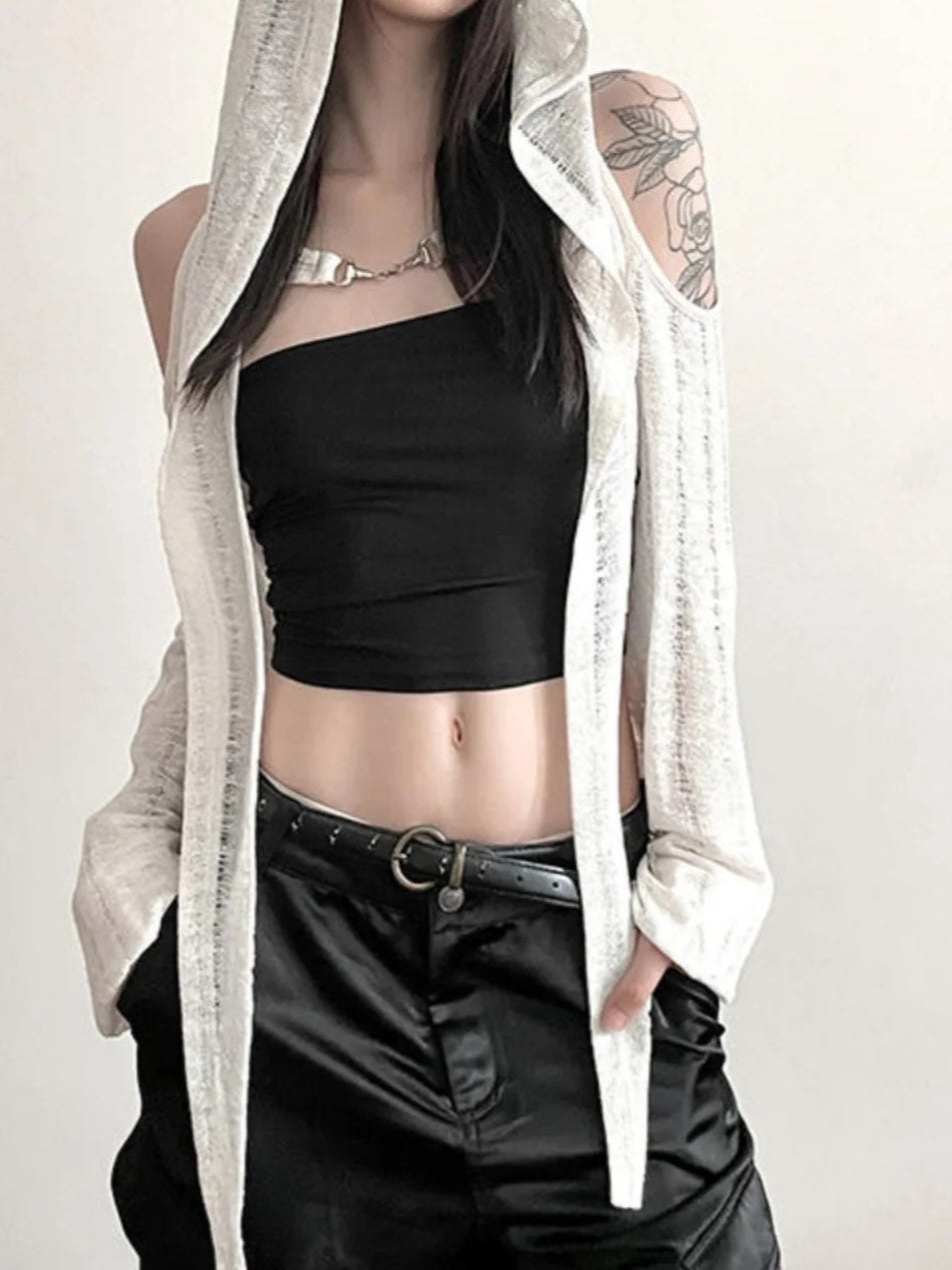 Chic Sheer Knit Mesh Top