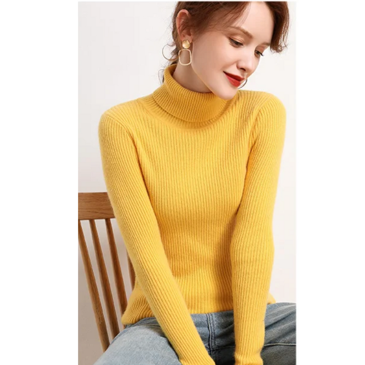Jersey informal de manga larga y corte ajustado para mujer | Ideal para otoño/invierno