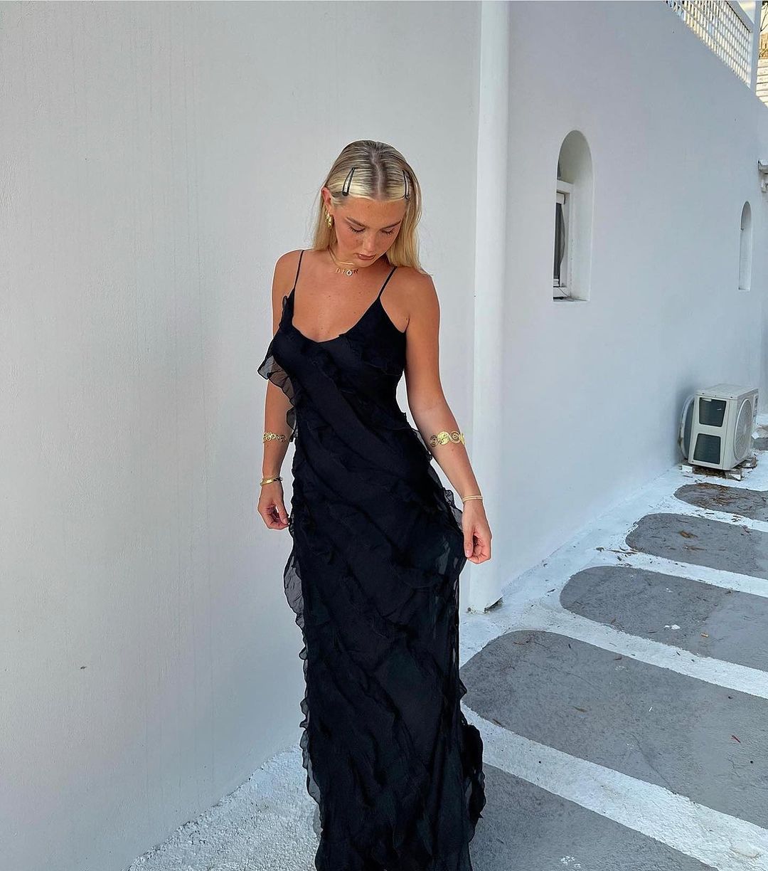 Aliza | Ruffled Maxi Dress