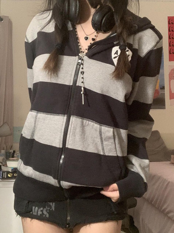 Striped Oversized Hoodie