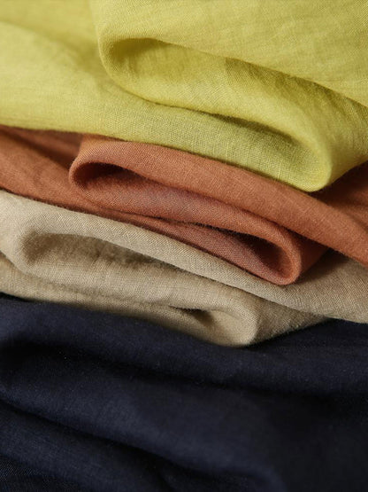 Molly Elegant Puff Sleeve Loose Shirt-Khaki