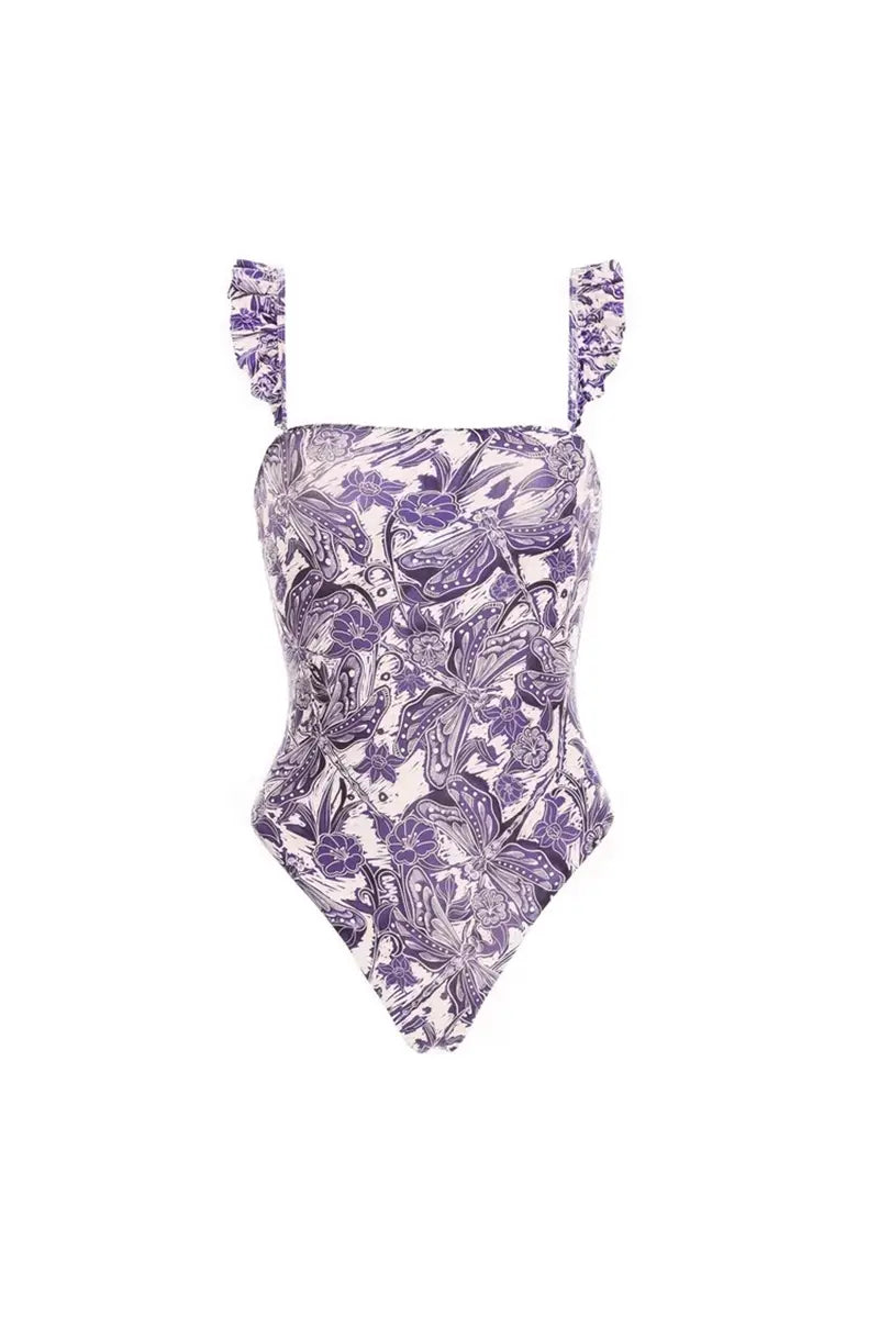 Conjunto de bikini con volantes de libélula