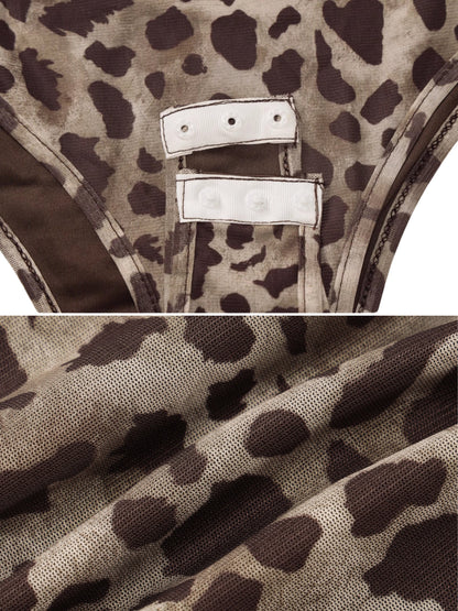 Posey Leopard Print Slant Bodysuit