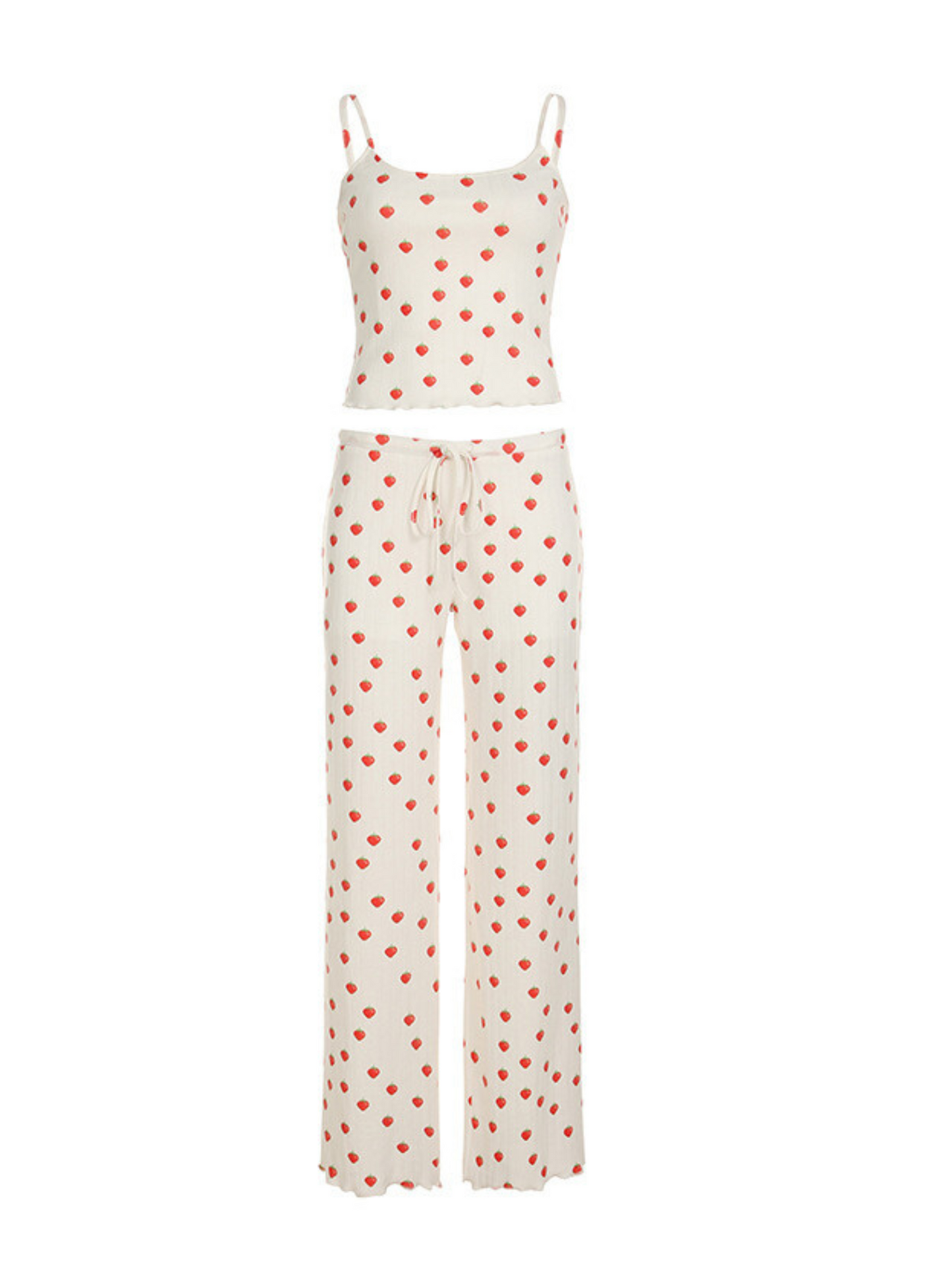 Marisa Strawberry Print Pajama Set