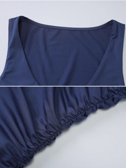 Adelyne Pleated High-Waist Mini Dress