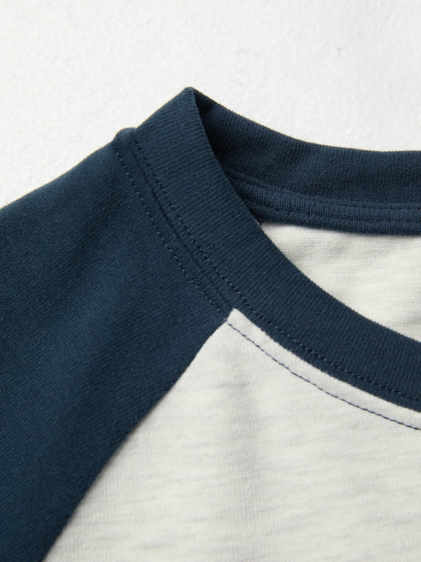 Blurred Heart Print Raglan Long Sleeve Tee