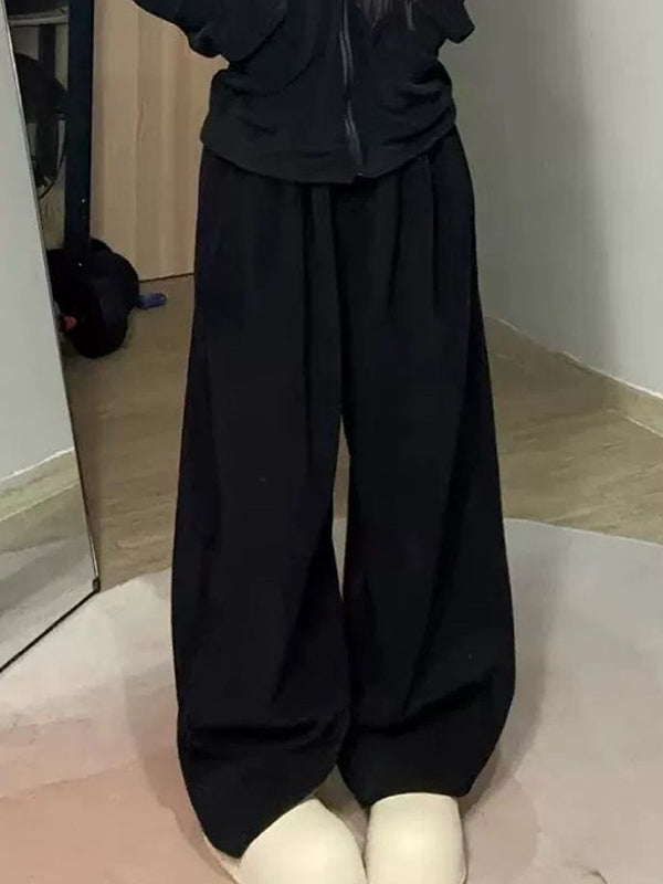 Solid Color Pocket Sweatpants