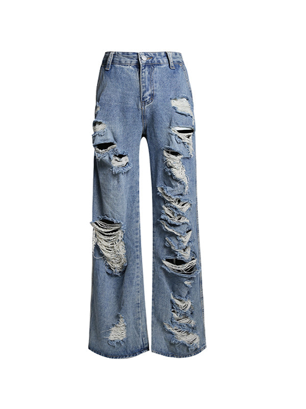 Ripped Lengthen Boyfriend Jeans