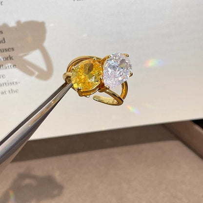 Colorfast Two Tone Diamond Index Ring