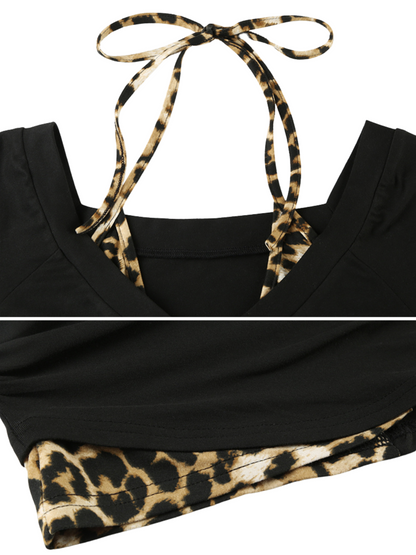 Carli Leopard Print Halter Top