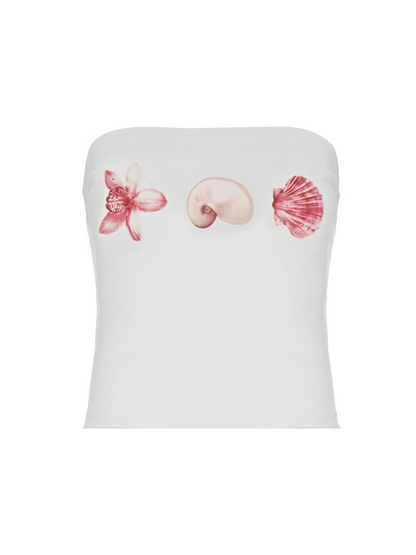 Lyana Shell Print Tube Top